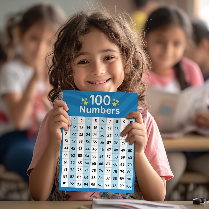 LUHEAGU Dry Erase Number Line Whiteboard, 9" x 12" 1-100 Number Double-Sided Math Practicing Chart, Homeschool Supplies，Educational Tools for Kids Students Classroom - Image 5
